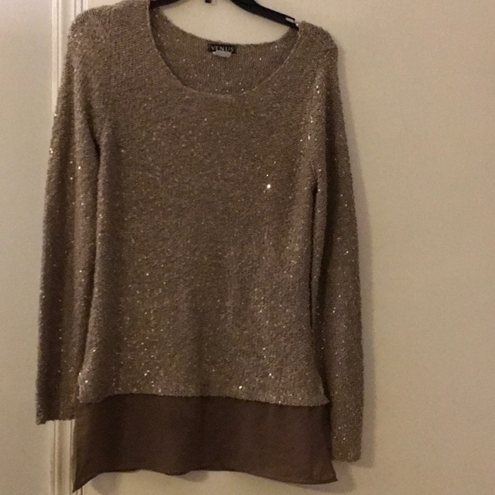 Worn twice, medium Venus sweater with sequence